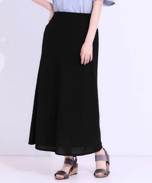 SHOO・LA・RUE / シューラルー ロング・マキシ丈スカート | 【洗える/ひんやり】さらり涼しげ セミフレアスカート | 詳細1