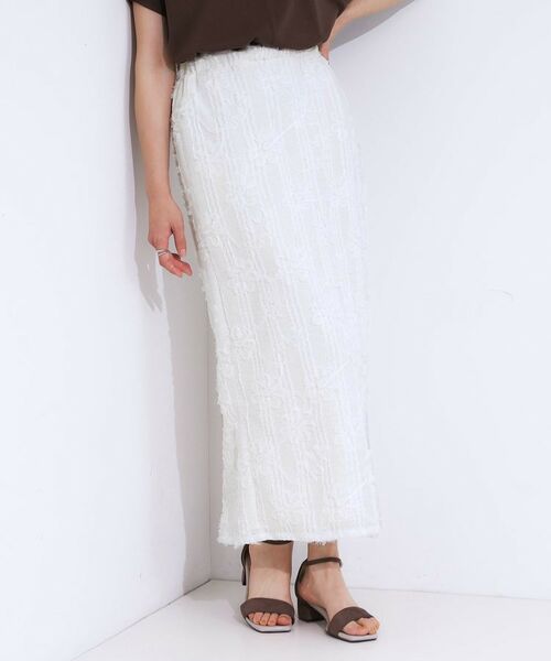 SHOO・LA・RUE / シューラルー ロング・マキシ丈スカート | 【S-LL】花柄レースナロースカート | 詳細1