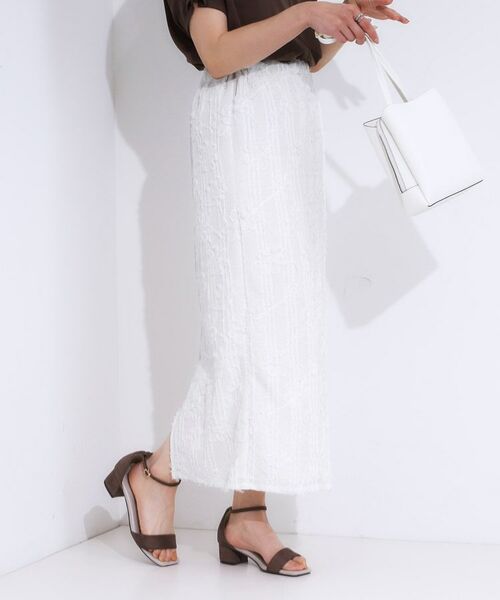 SHOO・LA・RUE / シューラルー ロング・マキシ丈スカート | 【S-LL】花柄レースナロースカート | 詳細2