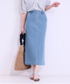 SHOO・LA・RUE / シューラルー デニムスカート | 【ひんやり/S-LL】デニムジップナロースカート