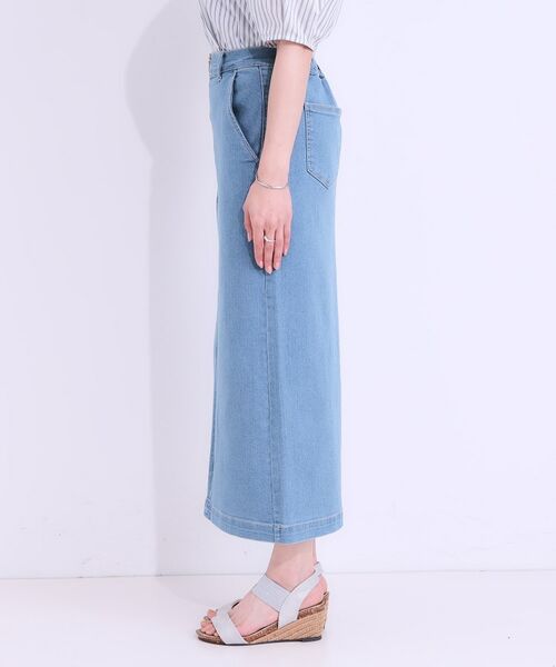 SHOO・LA・RUE / シューラルー デニムスカート | 【ひんやり/S-LL】デニムジップナロースカート | 詳細10