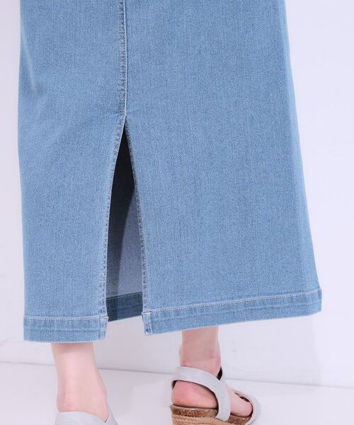 SHOO・LA・RUE / シューラルー デニムスカート | 【ひんやり/S-LL】デニムジップナロースカート | 詳細17