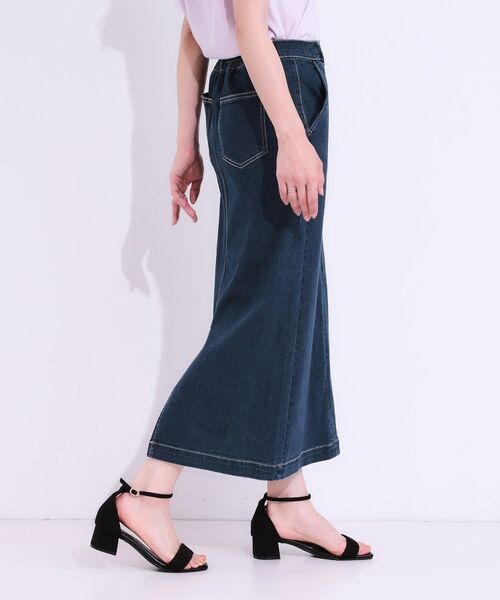 SHOO・LA・RUE / シューラルー デニムスカート | 【ひんやり/S-LL】デニムジップナロースカート | 詳細2