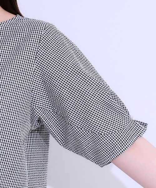 SHOO・LA・RUE / シューラルー シャツ・ブラウス | 【S-LL/セットアップ可/5分袖】涼しくこなれる お袖タックブラウス | 詳細21