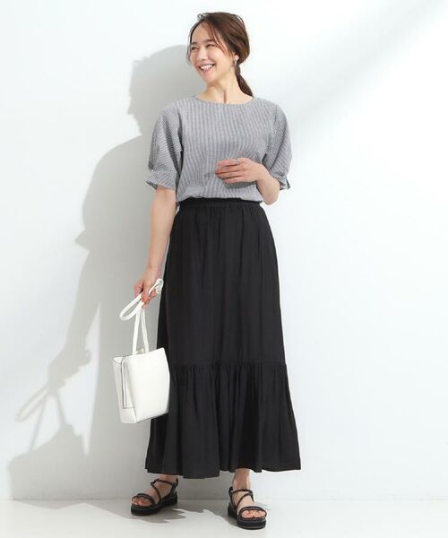 SHOO・LA・RUE / シューラルー シャツ・ブラウス | 【S-LL/セットアップ可/5分袖】涼しくこなれる お袖タックブラウス | 詳細23