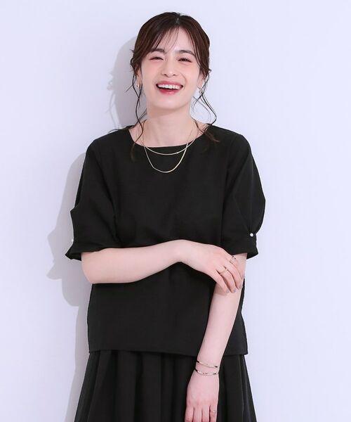 SHOO・LA・RUE / シューラルー シャツ・ブラウス | 【S-LL/セットアップ可/5分袖】涼しくこなれる お袖タックブラウス | 詳細6