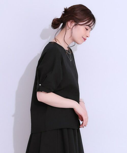 SHOO・LA・RUE / シューラルー シャツ・ブラウス | 【S-LL/セットアップ可/5分袖】涼しくこなれる お袖タックブラウス | 詳細7