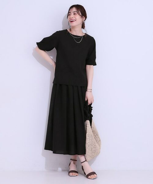 SHOO・LA・RUE / シューラルー シャツ・ブラウス | 【S-LL/セットアップ可/5分袖】涼しくこなれる お袖タックブラウス | 詳細8