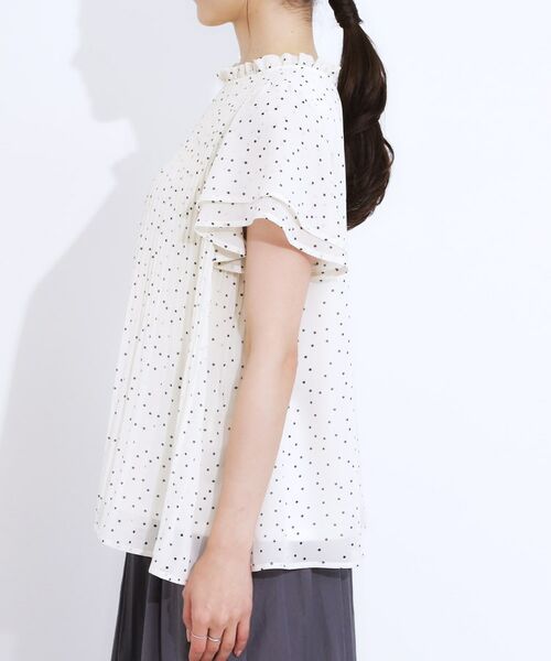 SHOO・LA・RUE / シューラルー シャツ・ブラウス | 【S-LL】プチフリル襟がフェミニン プリーツブラウス | 詳細18