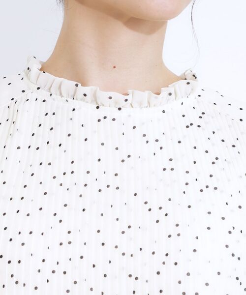 SHOO・LA・RUE / シューラルー シャツ・ブラウス | 【S-LL】プチフリル襟がフェミニン プリーツブラウス | 詳細20