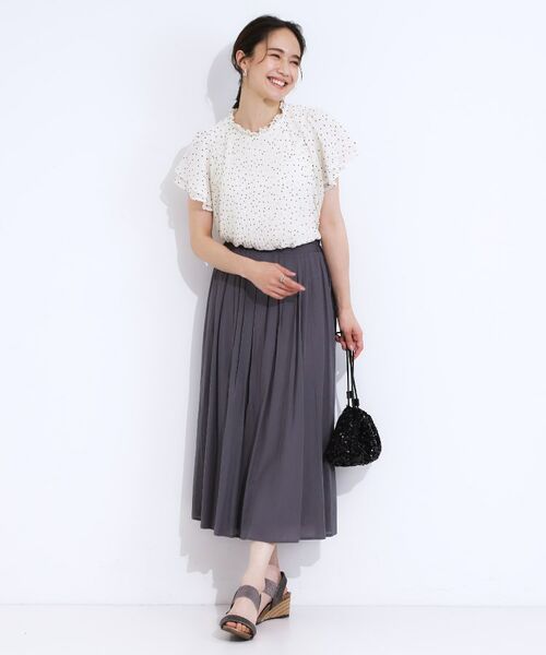 SHOO・LA・RUE / シューラルー シャツ・ブラウス | 【S-LL】プチフリル襟がフェミニン プリーツブラウス | 詳細3