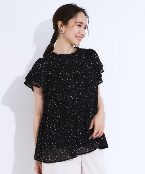 SHOO・LA・RUE / シューラルー シャツ・ブラウス | 【S-LL】プチフリル襟がフェミニン プリーツブラウス | 詳細6