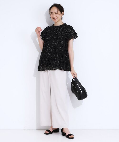 SHOO・LA・RUE / シューラルー シャツ・ブラウス | 【S-LL】プチフリル襟がフェミニン プリーツブラウス | 詳細7