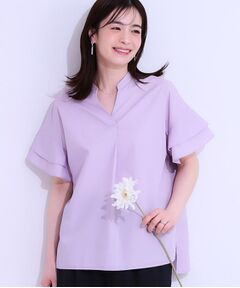 SHOO・LA・RUE / シューラルー シャツ・ブラウス | 【洗える/S-LL】袖フリルスキッパーシャツ