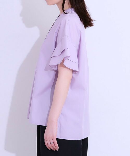 SHOO・LA・RUE / シューラルー シャツ・ブラウス | 【洗える/S-LL】袖フリルスキッパーシャツ | 詳細14