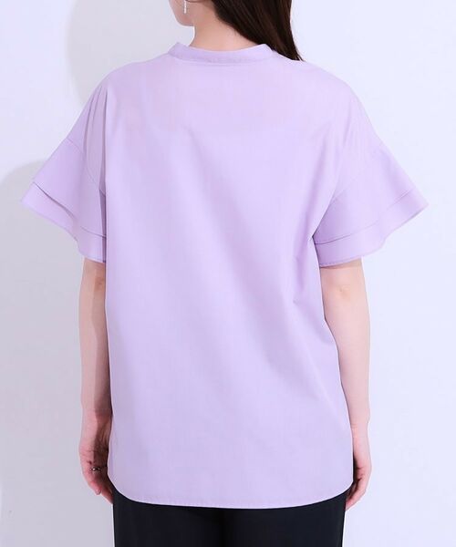 SHOO・LA・RUE / シューラルー シャツ・ブラウス | 【洗える/S-LL】袖フリルスキッパーシャツ | 詳細15