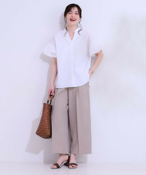 SHOO・LA・RUE / シューラルー シャツ・ブラウス | 【洗える/S-LL】袖フリルスキッパーシャツ | 詳細3