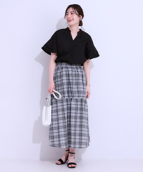 SHOO・LA・RUE / シューラルー シャツ・ブラウス | 【洗える/S-LL】袖フリルスキッパーシャツ | 詳細7