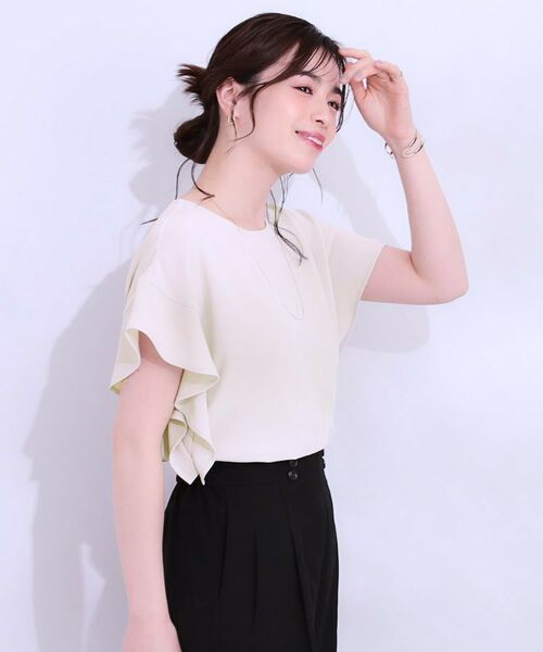 SHOO・LA・RUE / シューラルー シャツ・ブラウス | 【イージーケア/洗える/S-LL】大人フェミニン お袖フリルブラウス | 詳細13