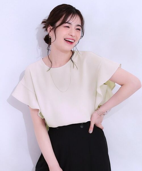 SHOO・LA・RUE / シューラルー シャツ・ブラウス | 【イージーケア/洗える/S-LL】大人フェミニン お袖フリルブラウス | 詳細14