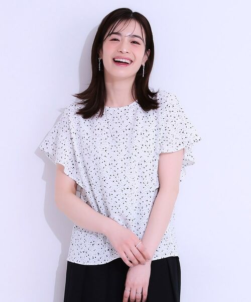 SHOO・LA・RUE / シューラルー シャツ・ブラウス | 【イージーケア/洗える/S-LL】大人フェミニン お袖フリルブラウス | 詳細5