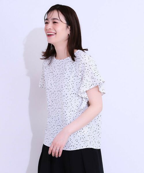 SHOO・LA・RUE / シューラルー シャツ・ブラウス | 【イージーケア/洗える/S-LL】大人フェミニン お袖フリルブラウス | 詳細6