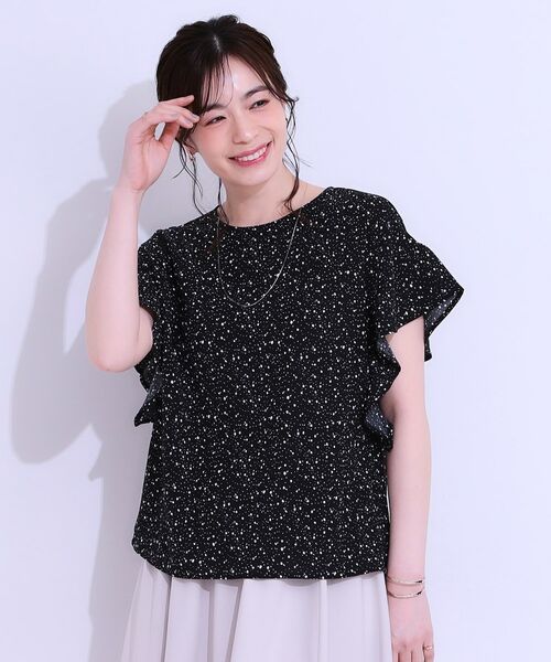 SHOO・LA・RUE / シューラルー シャツ・ブラウス | 【イージーケア/洗える/S-LL】大人フェミニン お袖フリルブラウス | 詳細9