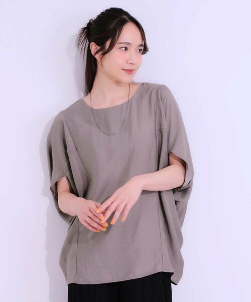 SHOO・LA・RUE / シューラルー シャツ・ブラウス | 【S-LL/ひんやり/体型カバー】ゆるシルエットが心地よい ドルマンブラウス | 詳細5