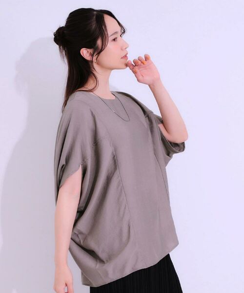 SHOO・LA・RUE / シューラルー シャツ・ブラウス | 【S-LL/ひんやり/体型カバー】ゆるシルエットが心地よい ドルマンブラウス | 詳細6