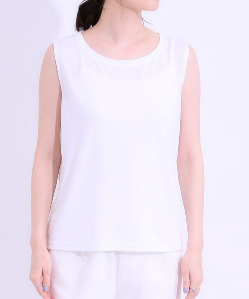 SHOO・LA・RUE / シューラルー その他トップス | 【S-LL/2点セット】涼やかに楽に決まる タンクトップ+編み柄ニット | 詳細20