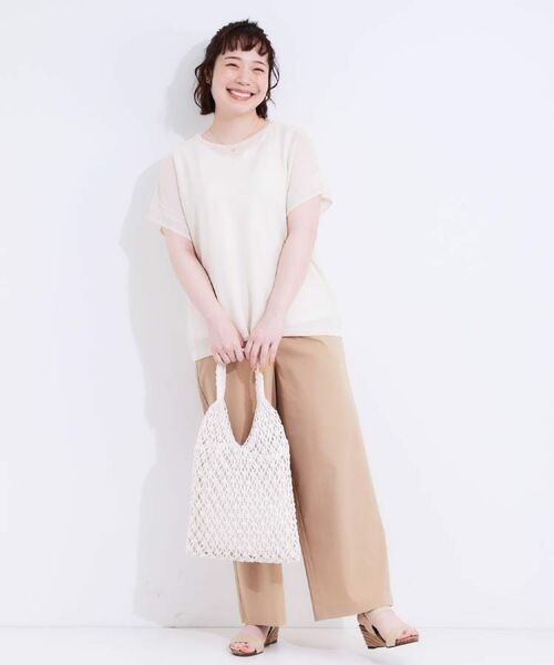 SHOO・LA・RUE / シューラルー その他トップス | 【S-LL/2点セット】涼やかに楽に決まる タンクトップ+編み柄ニット | 詳細29