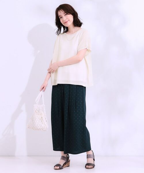 SHOO・LA・RUE / シューラルー その他トップス | 【S-LL/2点セット】涼やかに楽に決まる タンクトップ+編み柄ニット | 詳細7