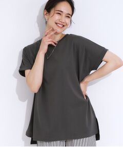 SHOO・LA・RUE / シューラルー カットソー | 【洗える/S-LL/ひんやり/UV】汗をかいても気になりにくい スリットトップス