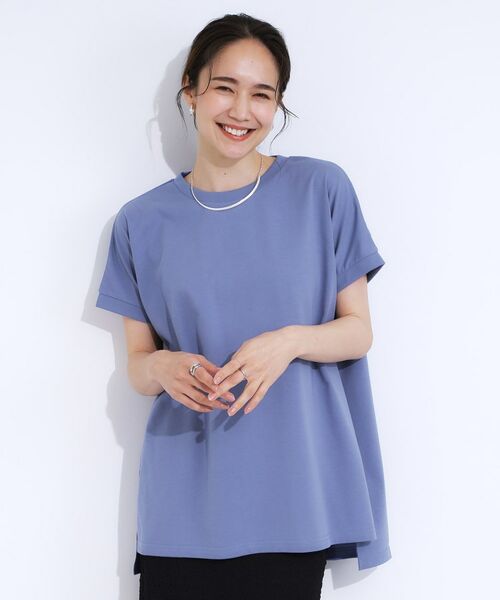 SHOO・LA・RUE / シューラルー カットソー | 【洗える/S-LL/ひんやり/UV】汗をかいても気になりにくい スリットトップス | 詳細1