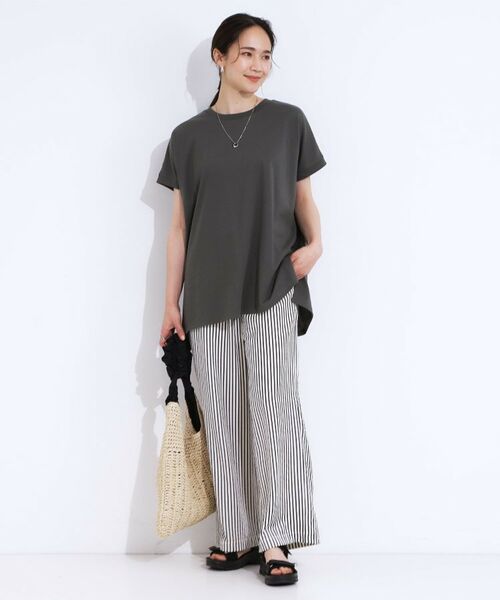 SHOO・LA・RUE / シューラルー カットソー | 【洗える/S-LL/ひんやり/UV】汗をかいても気になりにくい スリットトップス | 詳細11