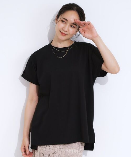 SHOO・LA・RUE / シューラルー カットソー | 【洗える/S-LL/ひんやり/UV】汗をかいても気になりにくい スリットトップス | 詳細13