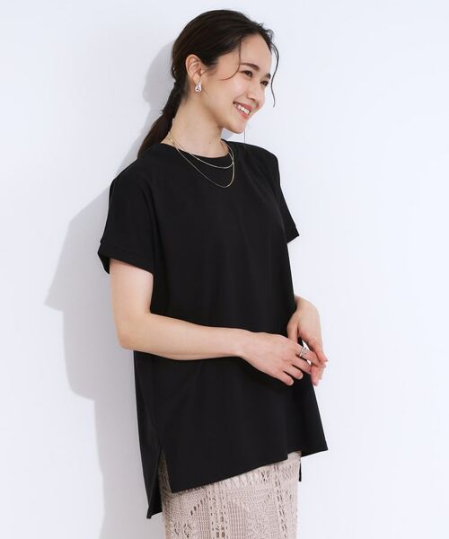 SHOO・LA・RUE / シューラルー カットソー | 【洗える/S-LL/ひんやり/UV】汗をかいても気になりにくい スリットトップス | 詳細14