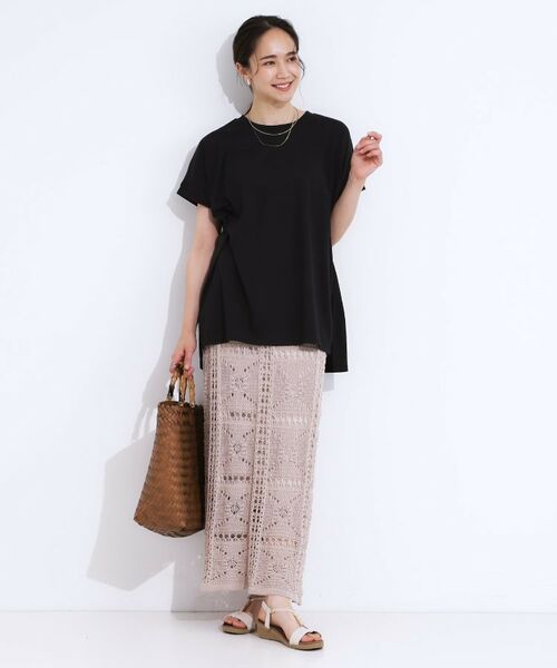 SHOO・LA・RUE / シューラルー カットソー | 【洗える/S-LL/ひんやり/UV】汗をかいても気になりにくい スリットトップス | 詳細15