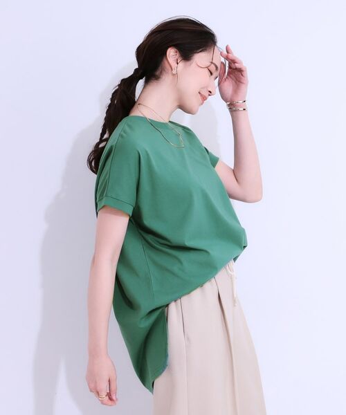 SHOO・LA・RUE / シューラルー カットソー | 【洗える/S-LL/ひんやり/UV】汗をかいても気になりにくい スリットトップス | 詳細18