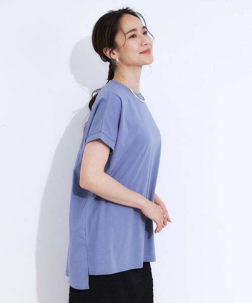 SHOO・LA・RUE / シューラルー カットソー | 【洗える/S-LL/ひんやり/UV】汗をかいても気になりにくい スリットトップス | 詳細2