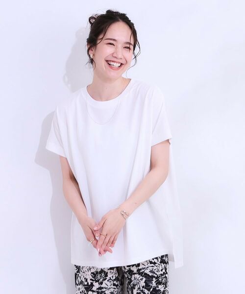 SHOO・LA・RUE / シューラルー カットソー | 【洗える/S-LL/ひんやり/UV】汗をかいても気になりにくい スリットトップス | 詳細22