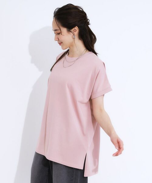 SHOO・LA・RUE / シューラルー カットソー | 【洗える/S-LL/ひんやり/UV】汗をかいても気になりにくい スリットトップス | 詳細6