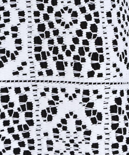 SHOO・LA・RUE / シューラルー ベスト | 【S-LL】羽織るだけでサマ見え レース風の柄が華やかなロングジレ | 詳細4