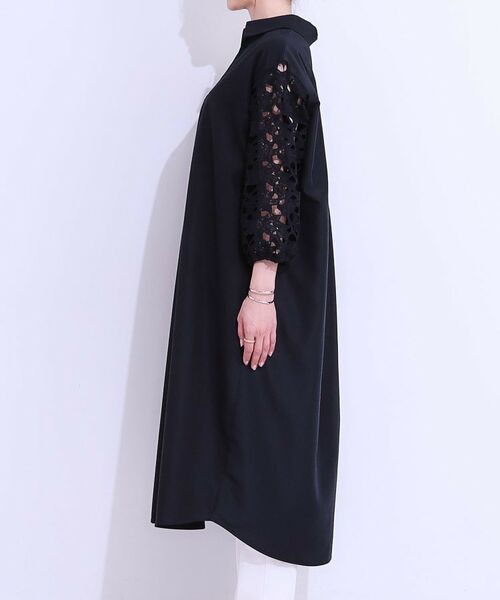 SHOO・LA・RUE / シューラルー ミニ丈・ひざ丈ワンピース | お袖レースが上品な シャツワンピース | 詳細10
