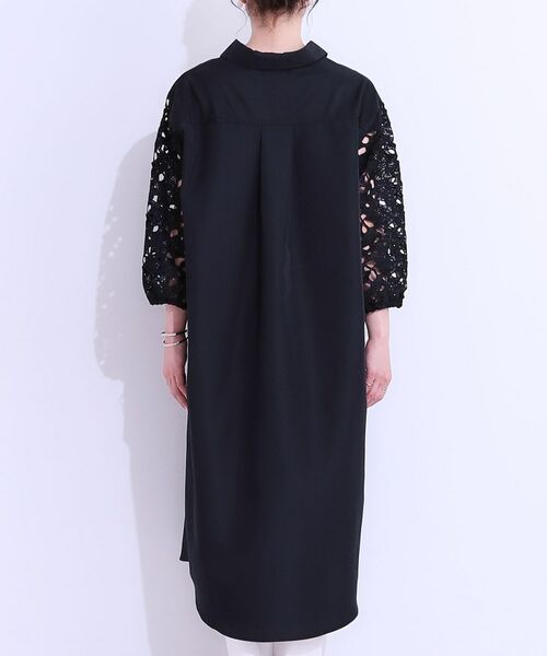 SHOO・LA・RUE / シューラルー ミニ丈・ひざ丈ワンピース | お袖レースが上品な シャツワンピース | 詳細11