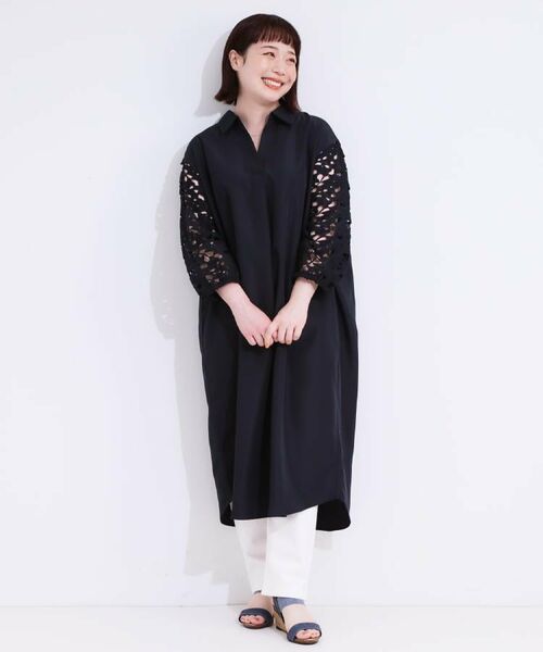 SHOO・LA・RUE / シューラルー ミニ丈・ひざ丈ワンピース | お袖レースが上品な シャツワンピース | 詳細16