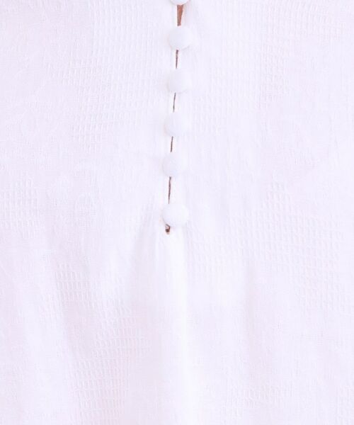 SHOO・LA・RUE / シューラルー ロング・マキシ丈ワンピース | 【S-LL/綿100%】上品さ漂う フラワージャカード 5分袖ワンピース | 詳細12