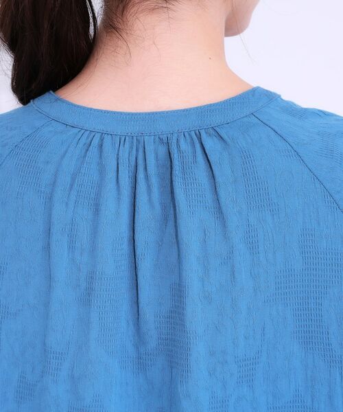 SHOO・LA・RUE / シューラルー ロング・マキシ丈ワンピース | 【S-LL/綿100%】上品さ漂う フラワージャカード 5分袖ワンピース | 詳細17