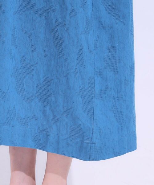 SHOO・LA・RUE / シューラルー ロング・マキシ丈ワンピース | 【S-LL/綿100%】上品さ漂う フラワージャカード 5分袖ワンピース | 詳細19