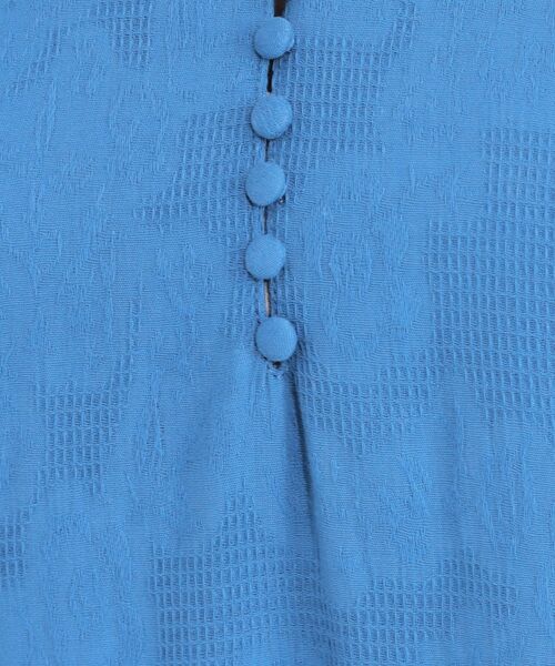 SHOO・LA・RUE / シューラルー ロング・マキシ丈ワンピース | 【S-LL/綿100%】上品さ漂う フラワージャカード 5分袖ワンピース | 詳細8